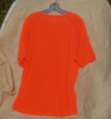 Under Armour Heat Gear Men 2XL Bright Orange Short Sleeve T-Shirt Logo Tee