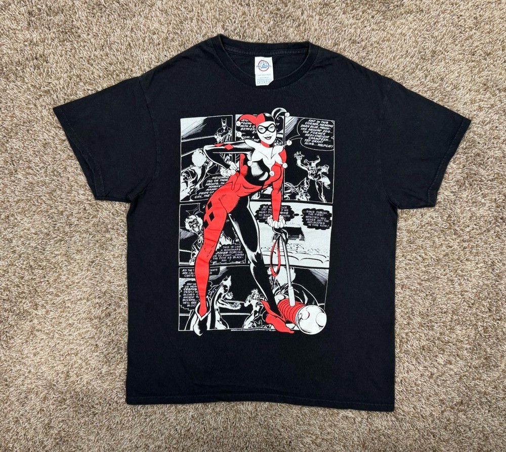 DC Comics Harley Quinn Black Graphic Tee Unisex Adult Size Medium Batman 2021