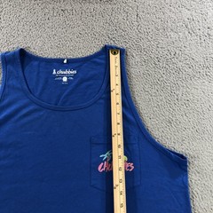 Chubbies Shirt Mens 2XL Blue Tank Top Pocket Weekend Has Arrived 80s Retro Style