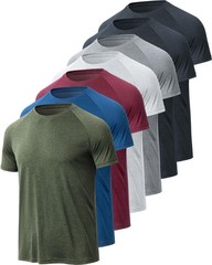 Workout Shirts for Men, Moisture Wicking Quick Dry Active Athletic Men’s Gym …