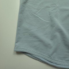 BYLT Mens Shirt Large Light Blue Drop Cut Crewneck Soft Stretch Tee Casual Gym L