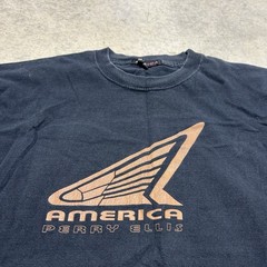 Vintage Y2K America Perry Ellis T-Shirt Black No Size