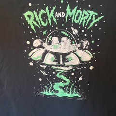 Rick and Morty Outer Space UFO Planet Spaceship Dumping Galaxy T-Shirt Men 5XL