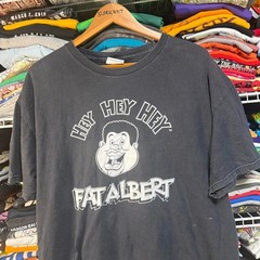 Y2K fat Albert and the Cosby kids tv promo t shirt black XL