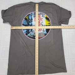 Iron Maiden Beast on the Run Tour Large 2 Sided New Official Number Of Gray #T25