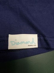 Men’s Diamond Supply Co “Strike” Print T-shirt Navy Blue Free Ship