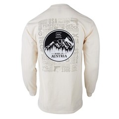Glock AP96073 OEM Born in Austria, Long Sleeve T-Shirt, Large, Tan