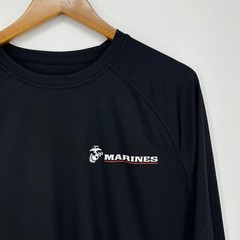 USMC Marines Long Sleeve T-Shirt Men’s Size M Black Moisture Wicking USA NWOT