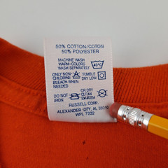 Vintage Football Touchdown Club T-Shirt Mens Large Orange SS JERZEES Made in USA
