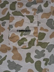 Carhartt Relaxed Fit Beach Sigature Camo Pocket Cotton T-Shirt Size Men’s X L