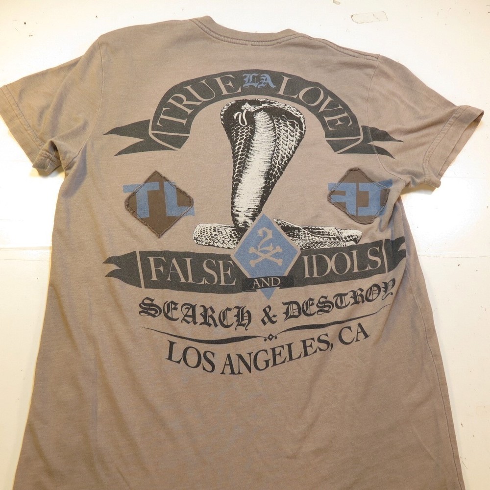TRUE LOVE & FALSE IDOLS TLFI LOS ANGELES CA TEE T SHIRT Mens S Tattoo Street Art