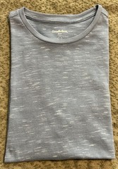 Goodfellow & Co Men’s Blue Heathered Crew Neck Short Sleeve T-Shirt L, Std Fit