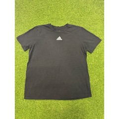 Adidas Mens Black Short Sleeve Center Logo Graphic T-Shirt Size Large Normal Fit