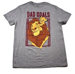 Disney’s Lion King Mens Dad Goals Mufasa & Simba Shirt New M, L, XL, 2XL