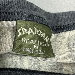 Vintage Spartan Shirt Mens Medium Green Realtree Made USA 90s Ringer Hunt Faded