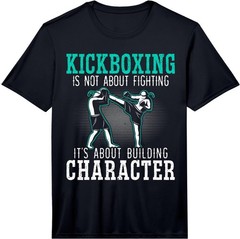 Mens Kickboxing Kickboxer Combat Fighting MMA Striking Kicking Performance T-Shi