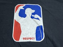 Vintage Y2K Parody Streetwear NBA Logo Mic Man Respect Faded Graphic Tee Size XL