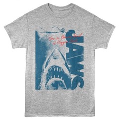 JAWS Movie T-Shirt NEED A BIGGER BOAT New Official Gray Heather in SM – 5XL