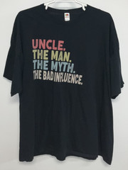 Uncle Short Sleeve T-Shirt Men’s 5XL Black