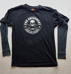 Hot Leathers Men’s Black 2nd Amendment Homeland Security T-Shirt. Size L