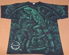 Y2K VTG AOP LIZARD Iguana Mexico Playa Del Carmen Yazbek Reptile Size XL