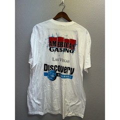 Vintage Discovery Channel Shirt American Casino Las Vegas Promo TV Show Tee XL