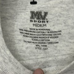 Pebble Beach California Established 1919 Light Gray Graphic MV Sport Shirt Men M