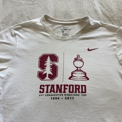 Nike Stanford Cardinal XL T-Shirt 23rd Directors Cup 1994-2017 White Maroon