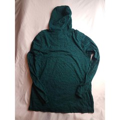 Modern Culture Mens Teal Space Dye Long Sleeve Hooded T-Shirt Medium RN 64866