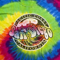 Colortone Tie-Dye Graphic T-Shirt Mens Large Multicolor Crew Neck Cotton Tee
