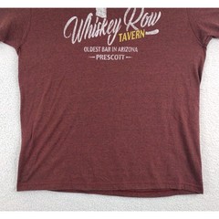 Prairie Mountain Mens Whiskey Row Tavern T Shirt XL Marled Burgundy Graphic Tee