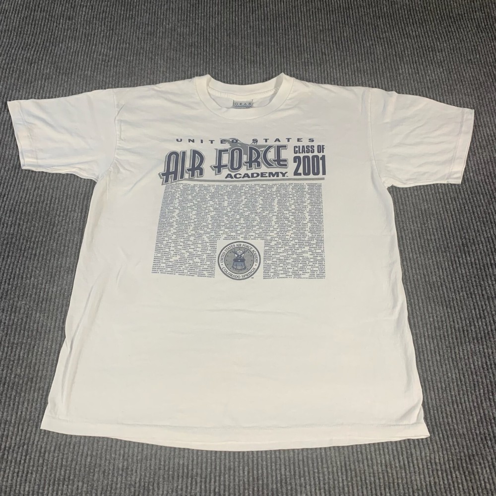 VTG Gear For Sports T Shirt Mens XL White Air Force Academy 2001 USA Y2K Retro