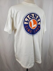 Vintage Lionel Trains Since 1900 T-Shirt Mens XL Crew White Crew Cotton Logo USA