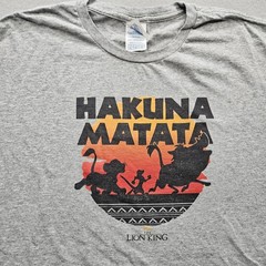 Delta Apparel Inc Men’s XL Hakuna Matata Gray T-Shirt