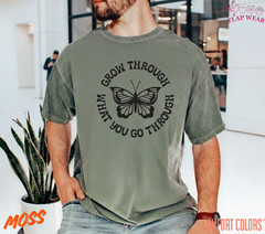 Unisex Grow Through What T-Shirt, Men T shirt,Women T shirt Gift Religion Top