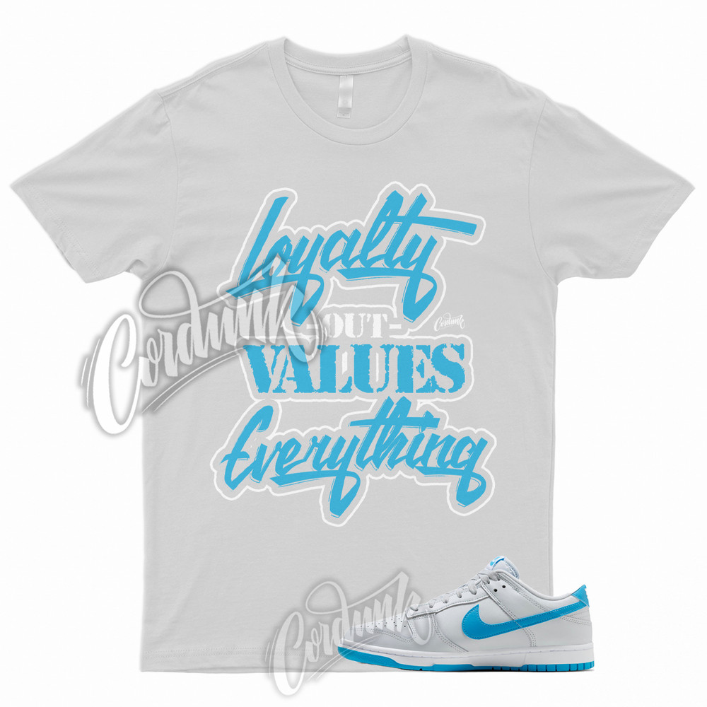 LYLTY T Shirt to Match Dunk Low Pure Platinum Blue Lightning Light Bone Grey 1
