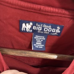 Vintage Big Dogs Embroidered Pocket T-Shirt Red Sz S “It’s 5 O’Clock Somewhere”