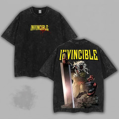 Battle Beast Vintage Graphic T-Shirt Double Sided Invincible Comic Warrior Tee