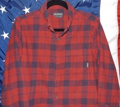 EDDIE BAUER MEN’S FLANNEL LONG SLEEVE SHIRT w POCKET L/LARGE *SUPER COMFORTABLE