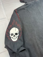 Hot Topic The Lost Boys Gothic Vampire Distressed Crop Top Hoodie Jacket Size LG