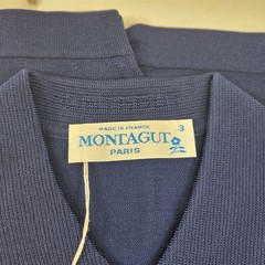 Vintage Montagut Raymond Mens Shirt Marine Blue Size 3 Polyamide BRAND NEW