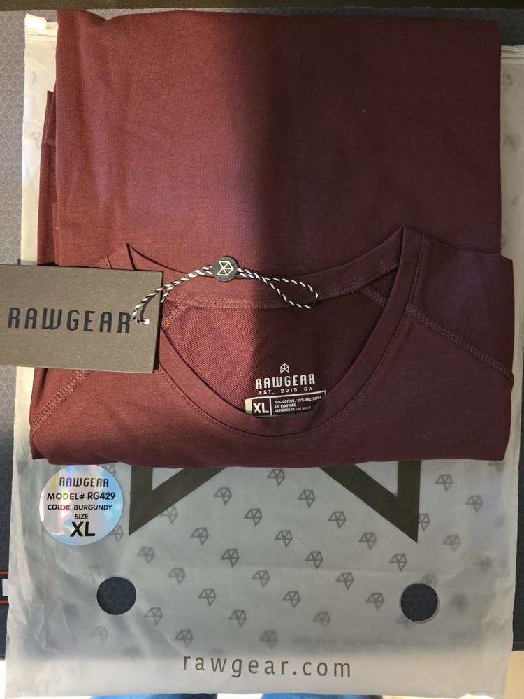 RAWGEAR Long Sleeve Tee XL Burgundy