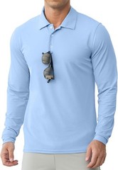 Men’s Long Sleeve Golf Polo Shirt UPF 50+ Quick Dry Lightweight Performance Tee