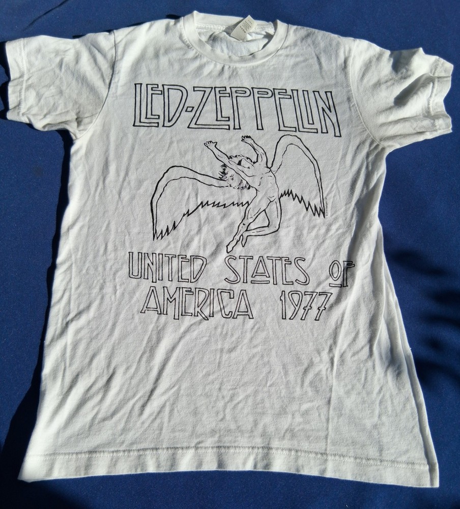 Led Zeppelin United States of America 1977 Swan Song Graphic T-Shirt S