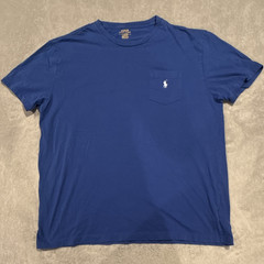 Polo Ralph Lauren Classic Fit Blue Logo Pocket Tee Cotton Crew Neck L