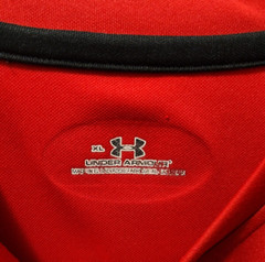 Under Armour UA Red and Black Short Sleeve Shirt Running, Workout Exercise XL GC