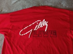 Vintage Fruit Of The Loom Shirt Mens XL Red Mickey Gilley Signed Urban Cowboy