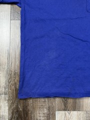 Vintage Russell Athletic T-Shirt Large Royal Blue High Cotton Pocket 90s
