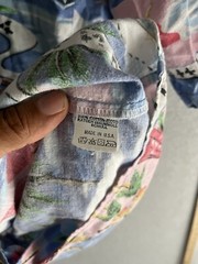 VTG Le Tigre Shirt Mens Medium Hawaiian Tropical Beach Resort Coastal