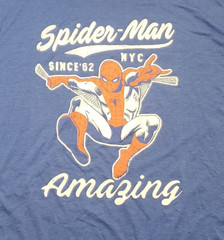 Marvel Amazing Spider-Man NYC Men’s Graphic Screen Printed T-Shirt Blue Size 5X